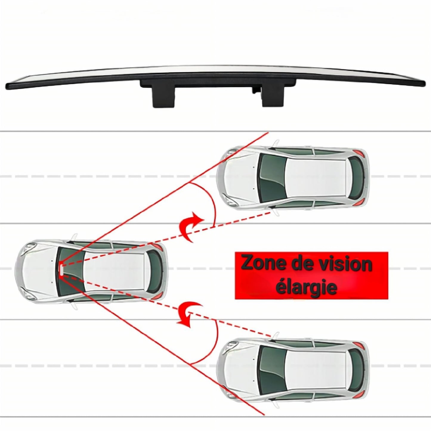 ULTRA -Rétroviseur de voiture, grand angle, panorama, anti-éblouissement, miroir de sécurité, anti-éblouissement, rétroviseur intérieur, miroir grande Vision