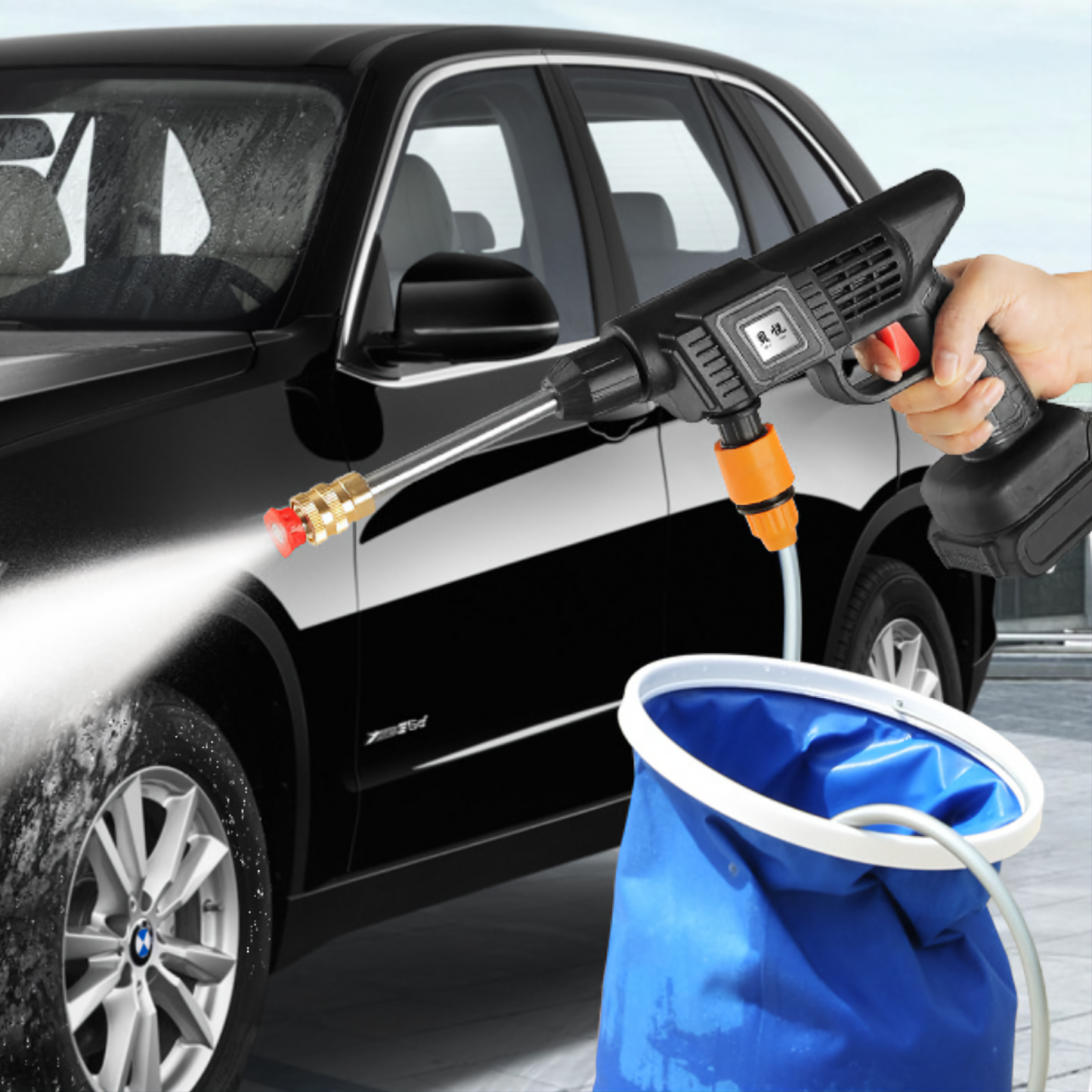 ULTRA - Pistolet Haute Pression Casher - Nettoyant Voiture 60Bar 300W &Buses 5en1