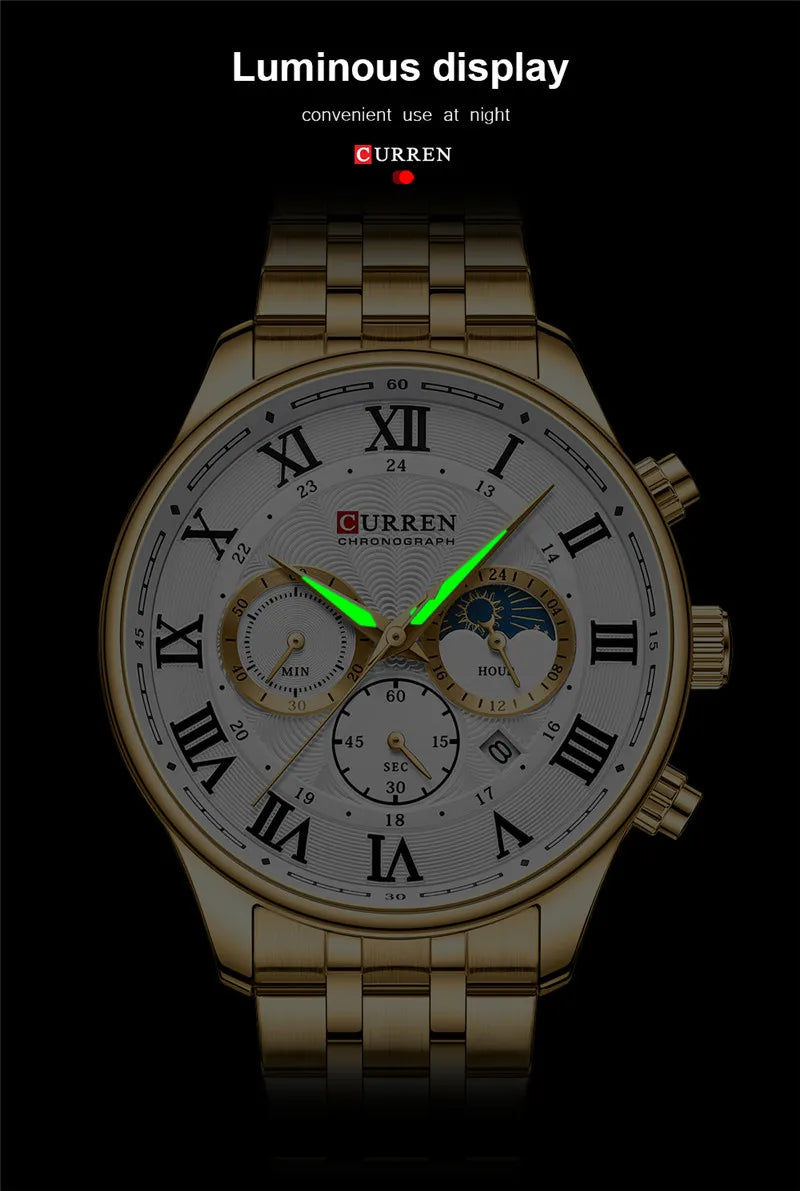 CURREN - Montre Militaire Chronographe Élégante Ref8427