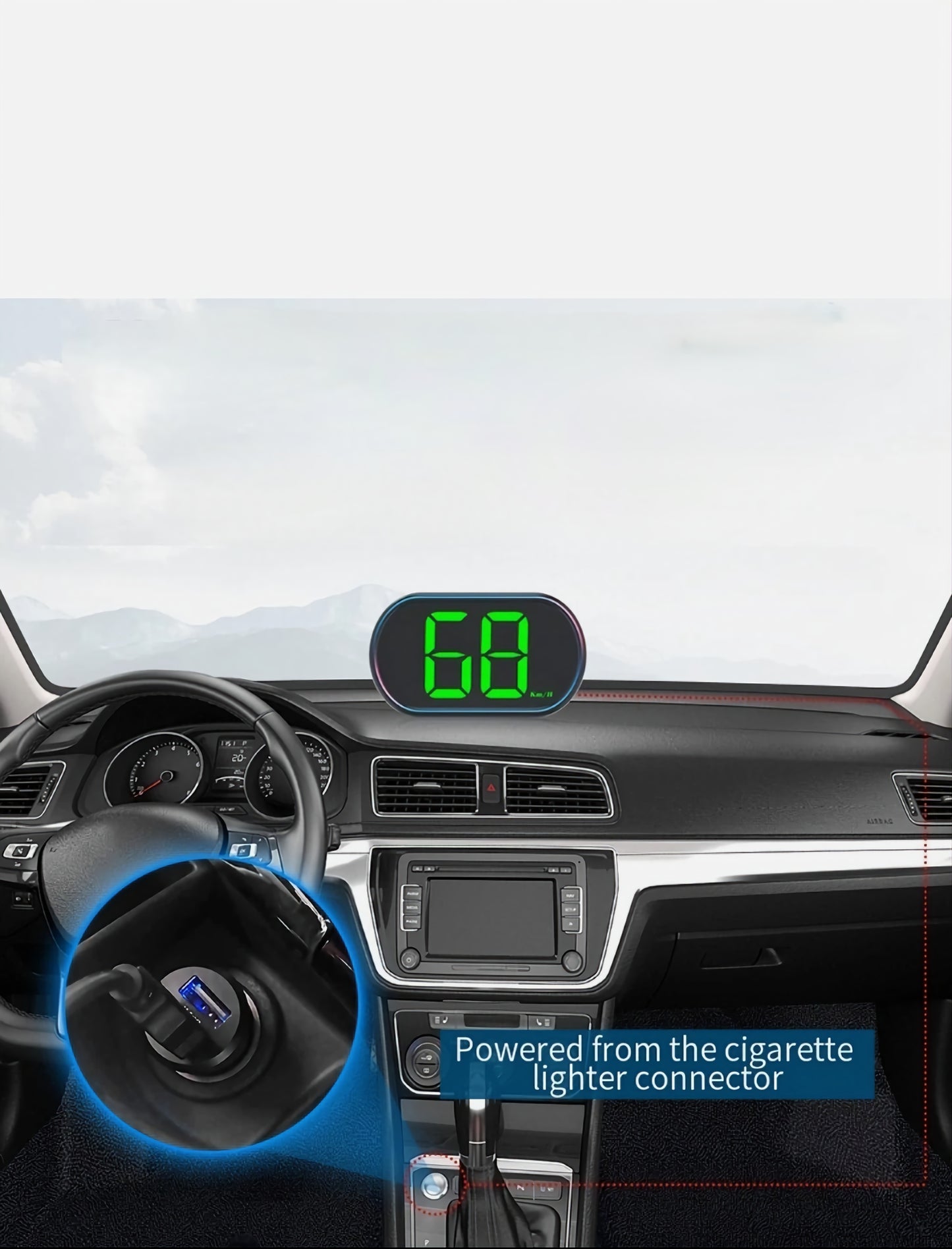 Compteur Kilométrique -Led  automobile – Affichage tête haute - Eviter amendes