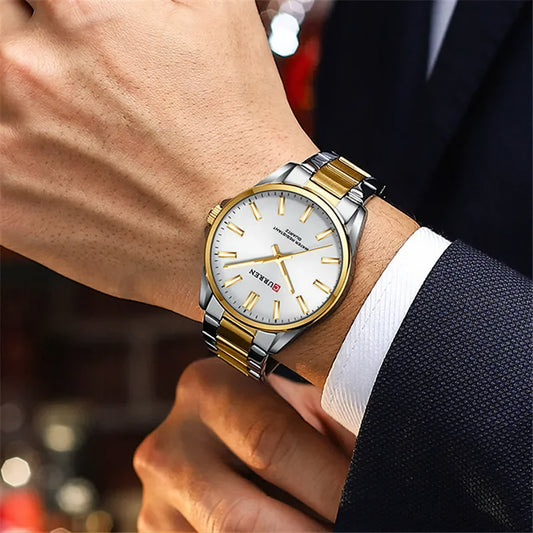 Ultra - Curren Acier Fond Blanc – Le style solide et raffiné